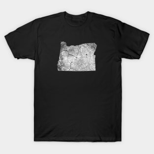 Oregon State Tree Rings Map T-Shirt